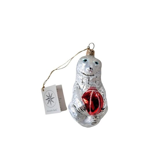 CHRISTOPHER RADKO Vintage Retired Ice Polar Bear 1993 NWT Ornament 93-284-2 - Picture 1 of 9